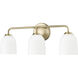Norah 3 Light 22.8 inch Vintage Brass Vanity Light Wall Light
